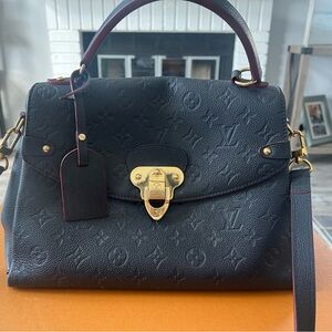 Authentic Louis Vuitton Georges Handbag Monogram Empreinte Leather MM